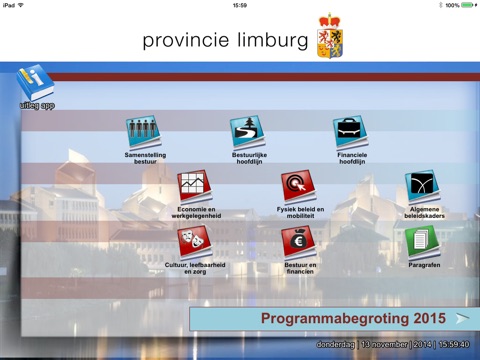 Begrotingsapp Provincie Limburg 2015 screenshot 2