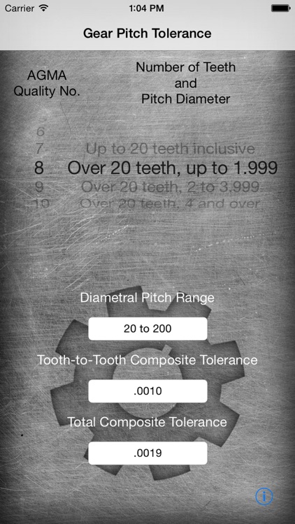 Gear Pitch Tolerance - AGMA Standard Gearing