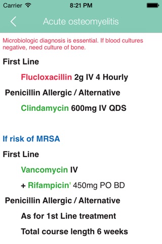 Midlands Regional Hospitals Antimicrobial Guidelines screenshot 4