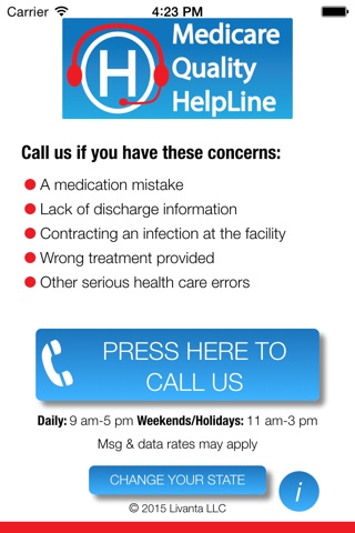 Medicare Quality Helpline screenshot 2