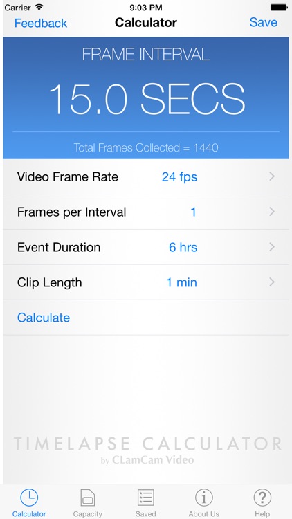 Timelapse Calculator