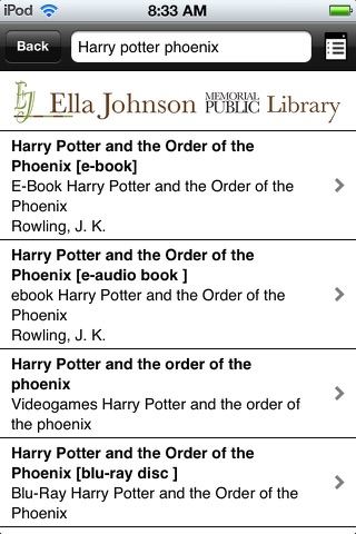 Ella Johnson Library screenshot 3