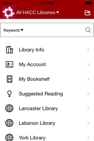 HACC Library screenshot 2