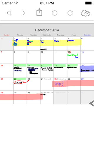 PolyCalendar 2015 - Schedule and Handwriting - screenshot 2
