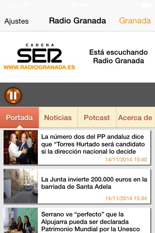 Radio Granada - Noticias, Podcast, Cadena Ser screenshot 3