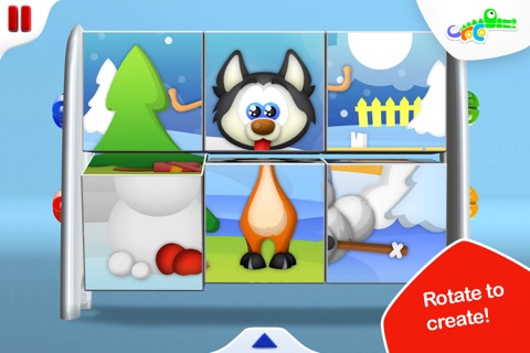 Kids' First Cube Puzzle Freemium - Parrot the Pirate, Doctor Fox, Detective Squirrel and Friends screenshot 4