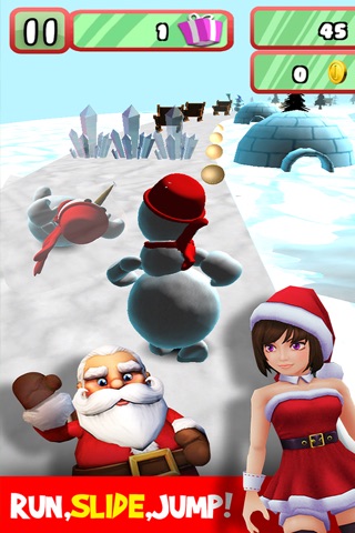 3D Snowman Run PRO & Christmas 2014 Racing - Frozen Running and Jump-ing Games For Kids (boys & girls) screenshot 3