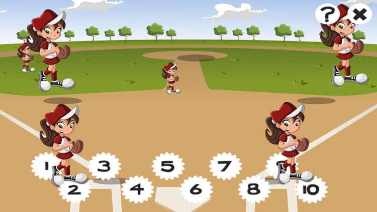 A Baseball Counting Game for Children: learn to count 1 - 10