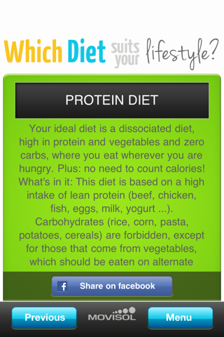 Which diet suits your lifestyle? screenshot 3