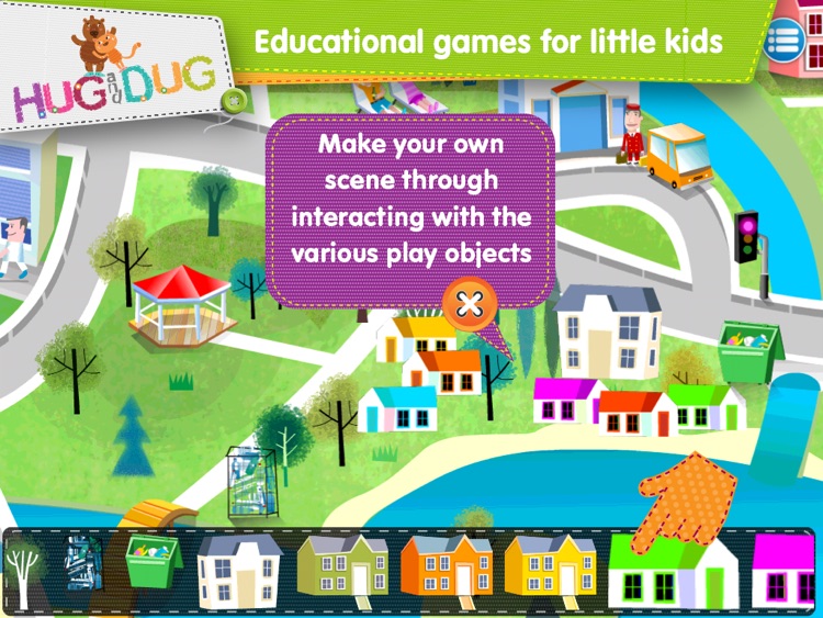 Little Town Explorer - HugDug educational activity game for little kids. screenshot-3