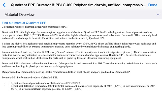 Quadrant Plastic Material Selector(圖3)-速報App