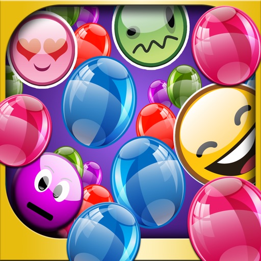 A Addictive Emoji Bubble Pop - Emoticons Matching Game iOS App