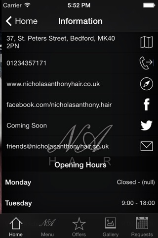 Nicholas Anthony Hairdressers screenshot 3