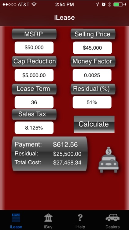 iLeaseMyCar Loan and Lease Payment Calculator