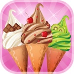 An ice cream maker game FREE-make ice cream cones with flavours and toppings