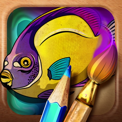 Coloring book. Aquarium iOS App