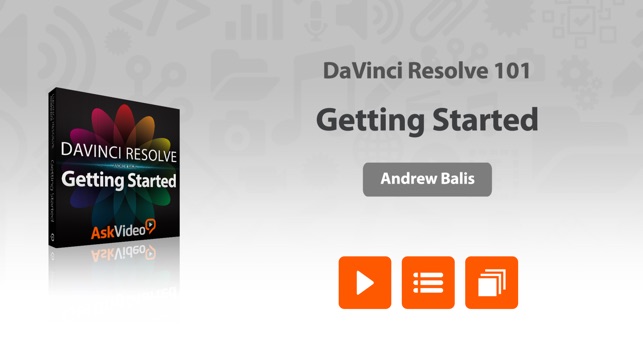 Course For DaVinci Resolve 101 - Getting