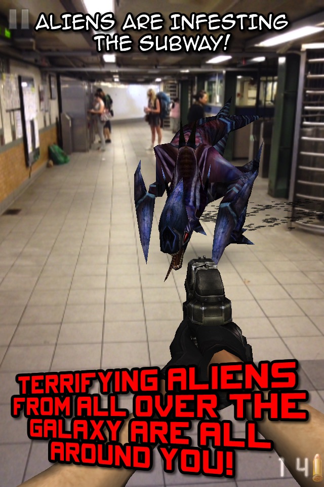 Aliens Everywhere! Augmented Reality Invaders from Space! FREE screenshot 4