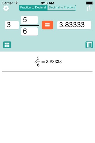 Fraction to Decimal and Vice Versa Calculator screenshot 2