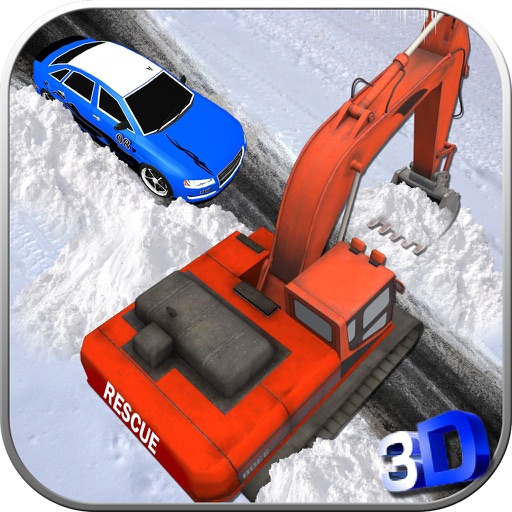 Snow Rescue Excavator Sim 3D – City Heavy Winter Snow Relief Operation Game Icon