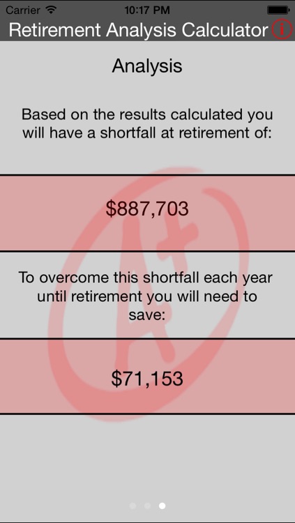 Retirement Analysis Calculator