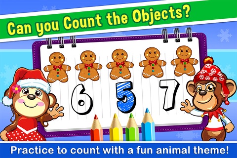 A Christmas Educational Preschool Game for Kindergarten & Toddler - children education learning monkey puzzle for kids screenshot 3