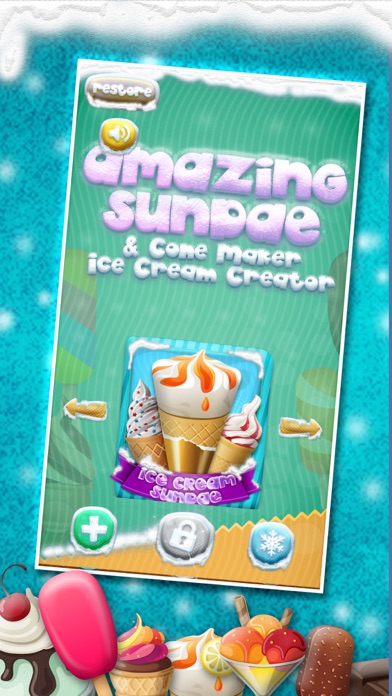 A+ CONE &AMP; SUNDAE CREATOR ICE-CREAM SANDWICH MAKER GAME 1.0 IOS