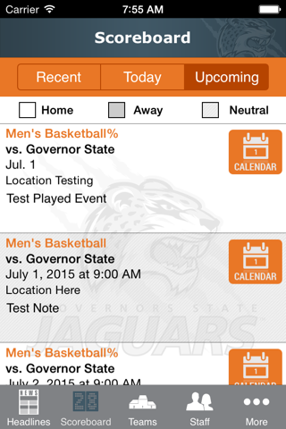 Governor State Athletics screenshot 3