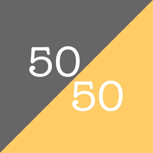 50 50 Tap icon