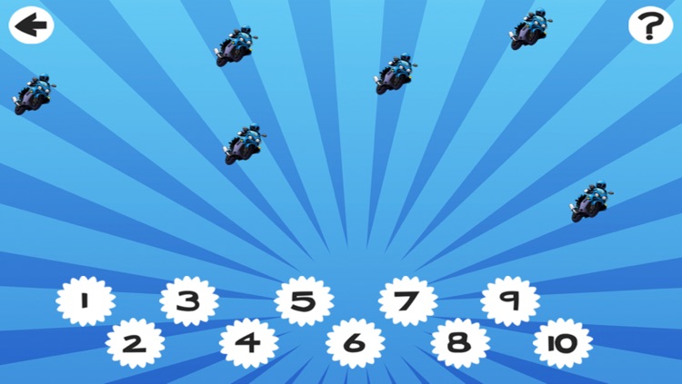 A Motorcycle Counting Game for Children: learn to count 1 - 10 screenshot-4