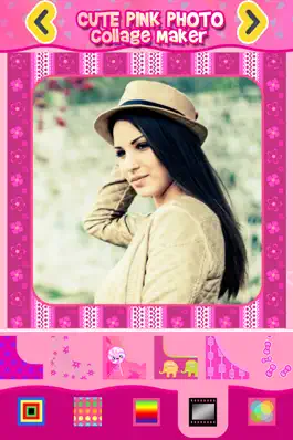 Game screenshot Cute Pink Photo Collage Maker: Adorable photo editor for girls with lots of photo frames, background color themes and photo filters apk