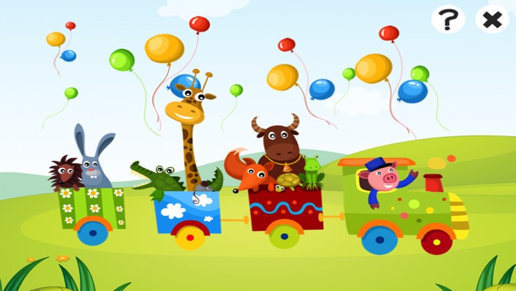 Funny Kids Game with many educational tasks and crazy animals