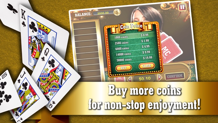 Monte Carlo Hi-lo Cards FREE - Live Addicting High or Lower Card Casino Game screenshot-3
