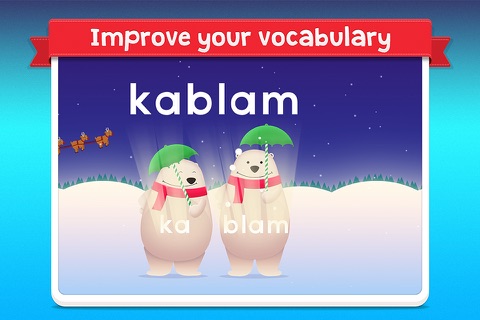 Jiggly 'The Phonics Bear' : Sounding Out Words Christmas Activity for Kids in Preschool and Kindergarten FREE screenshot 3