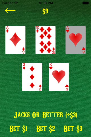 Jacks or Better -- Video Poker screenshot 2