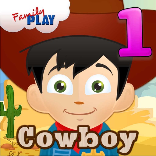 Cowboy Kid Goes to School: First Grade Learning Games Icon