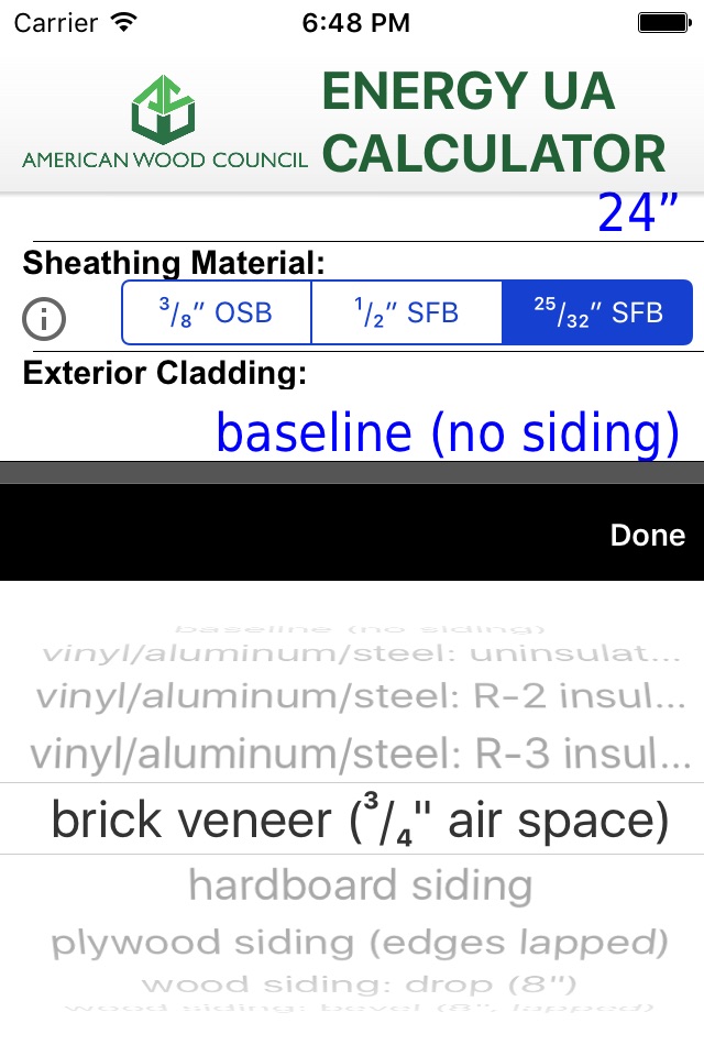 AWC UA Energy Calc screenshot 2