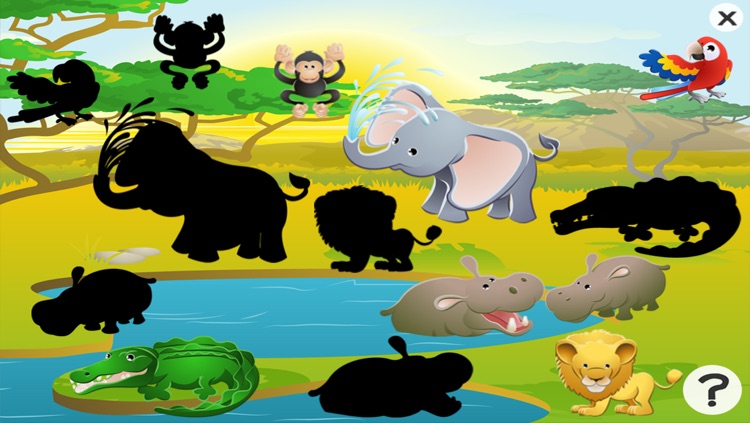 Animals of the safari game for children: Learn for kindergarten or pre-school