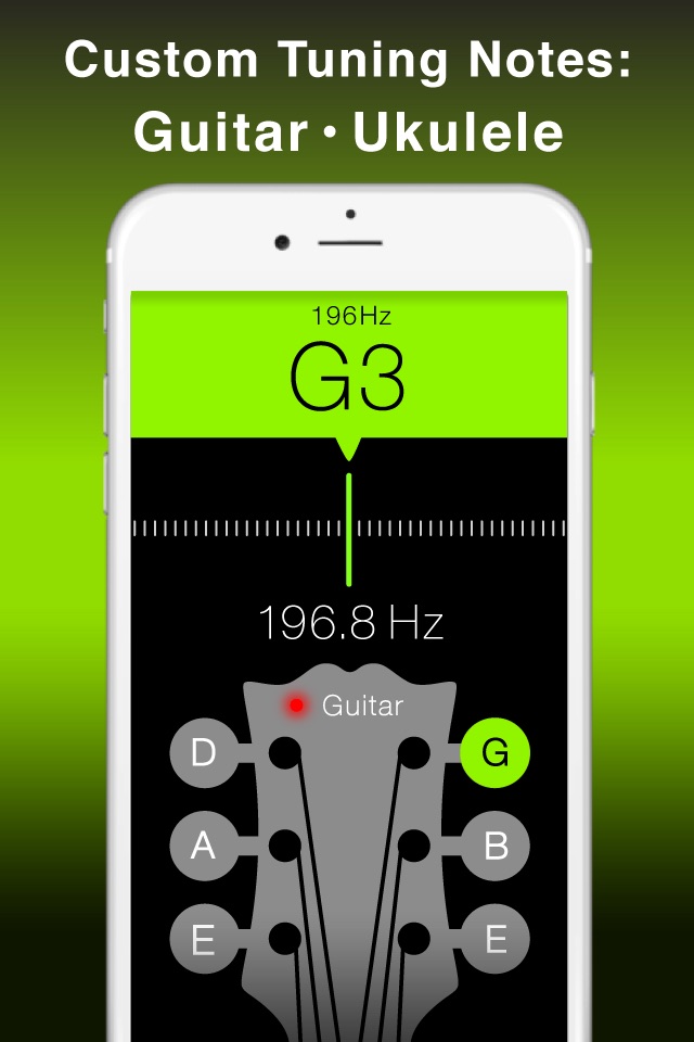Free Guitar and String Instruments Chromatic Tuner with Tone Generator - Apple Watch Edition screenshot 4