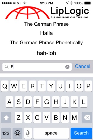 LipLogic German Words and Phrases screenshot 2