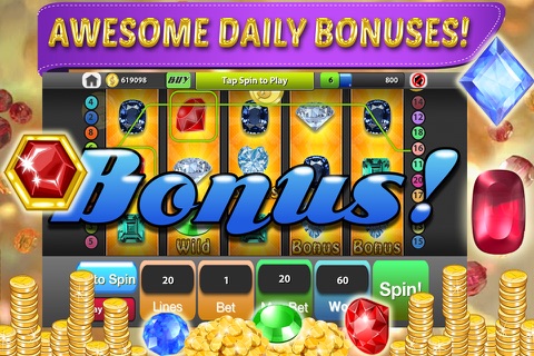 Mega Jewel Slot Machine 2-  The Lucky Gem Frenzy of 777 Casino Diamond screenshot 3