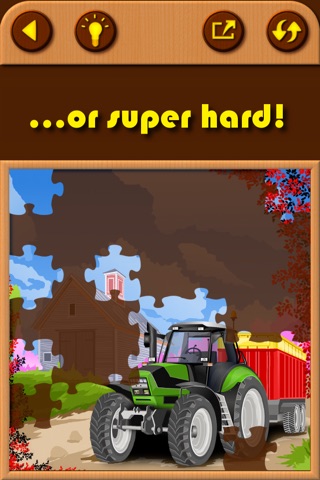 Tractor Jigsaw Puzzle Games for Kids and Preschool Toddler Learning Farm Tractors Car Trucks and Country Vehicles screenshot 4