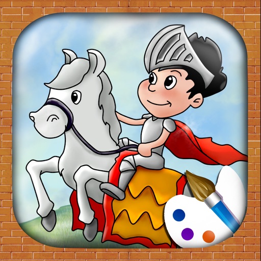 Knight & Princess Coloring book for Kids and Toddler Activities - Boy edition LITE iOS App