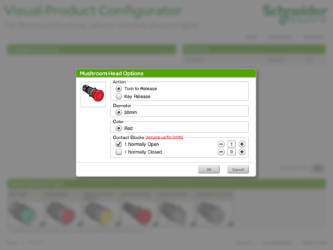 16mm Operator Interface Visual Product Configurator screenshot 2