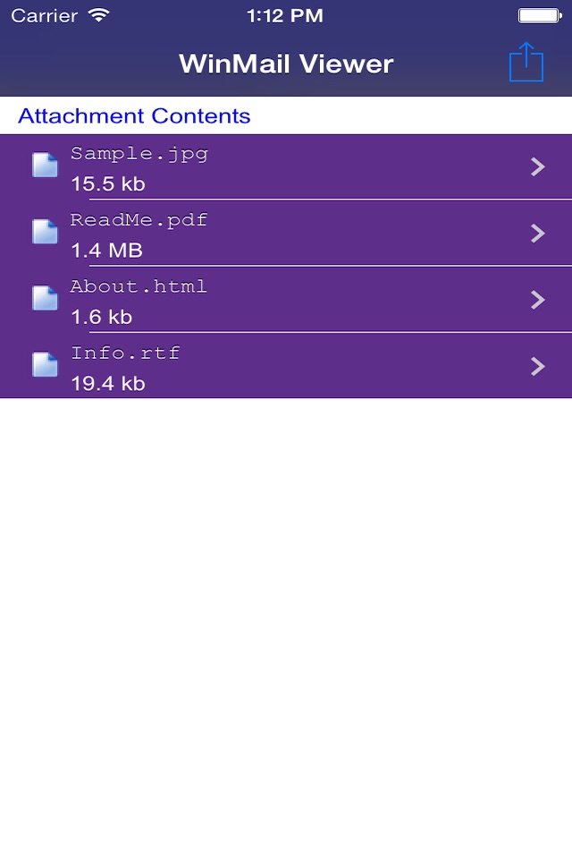 Winmail dat Viewer for iPhone 6 and iPhone 6 Plus screenshot 2