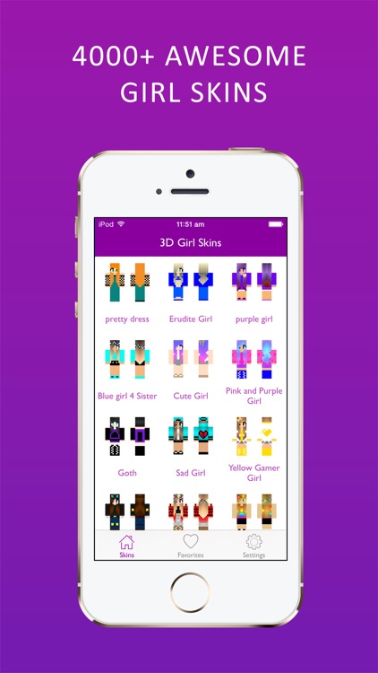 Best 3D Girl Skins Pro for Minecraft PE