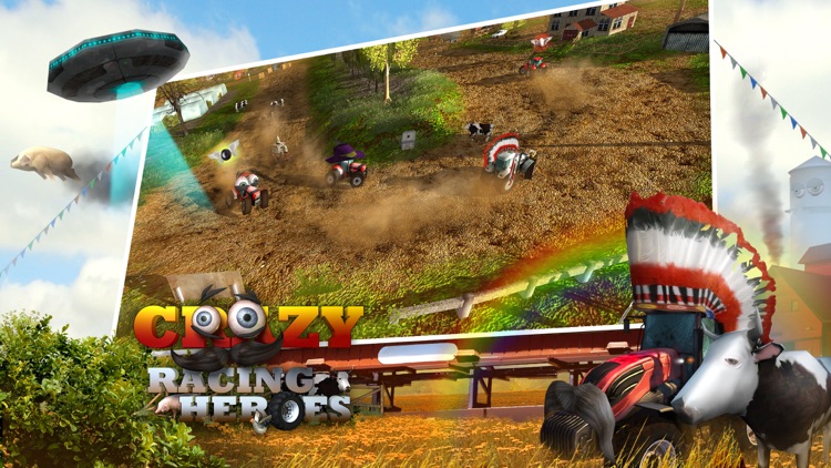 A Crazy Racing Heroes Free: Fun Tractor Driving Derby 3D screenshot-4