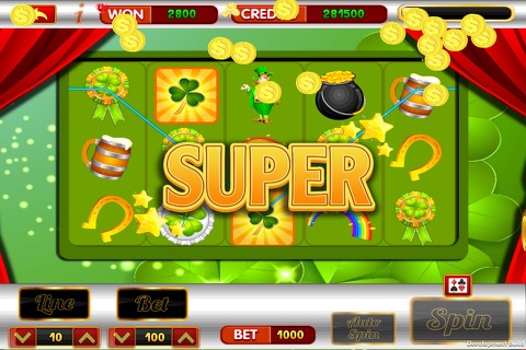 All Lucky Irish Fun House of Rich-es Bonanza Slots - Top Vegas Jackpot Casino Machine Games Free screenshot 2