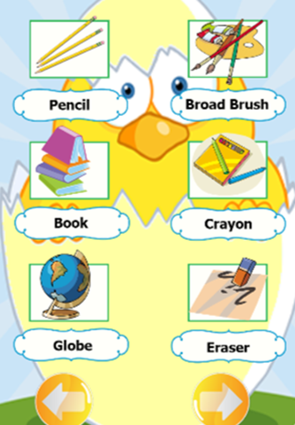School supplies list and English conversation learning for kids screenshot 2