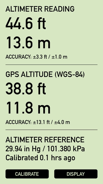 Pro Altimeter - Barometric Altimeter with Manual/GPS/METAR Calibration